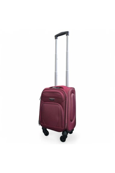 Infinity Luggage Wine Soft Shell Lightweight Underseat Nylon Suitcase