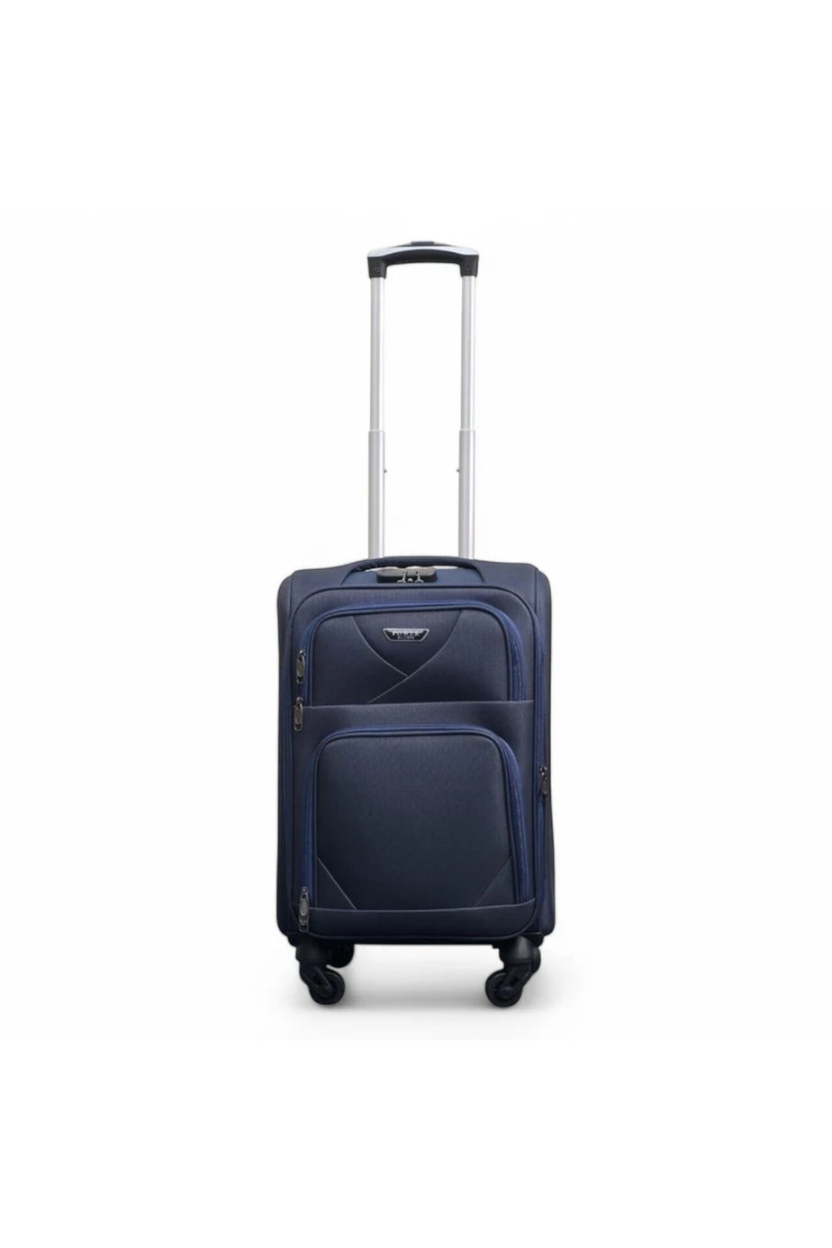Infinity Luggage Navy Expandable Soft Shell Cabin Suitcase