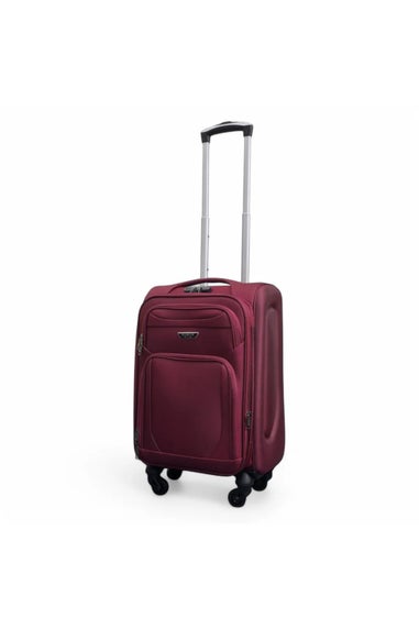 Infinity Luggage Wine Expandable Soft Shell Cabin Suitcase