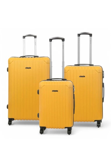 Infinity Luggage Yellow Hard Shell ABS Suitcase