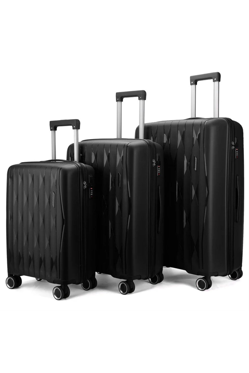 Infinity Luggage Black Hard Shell Suitcase TSA Travel