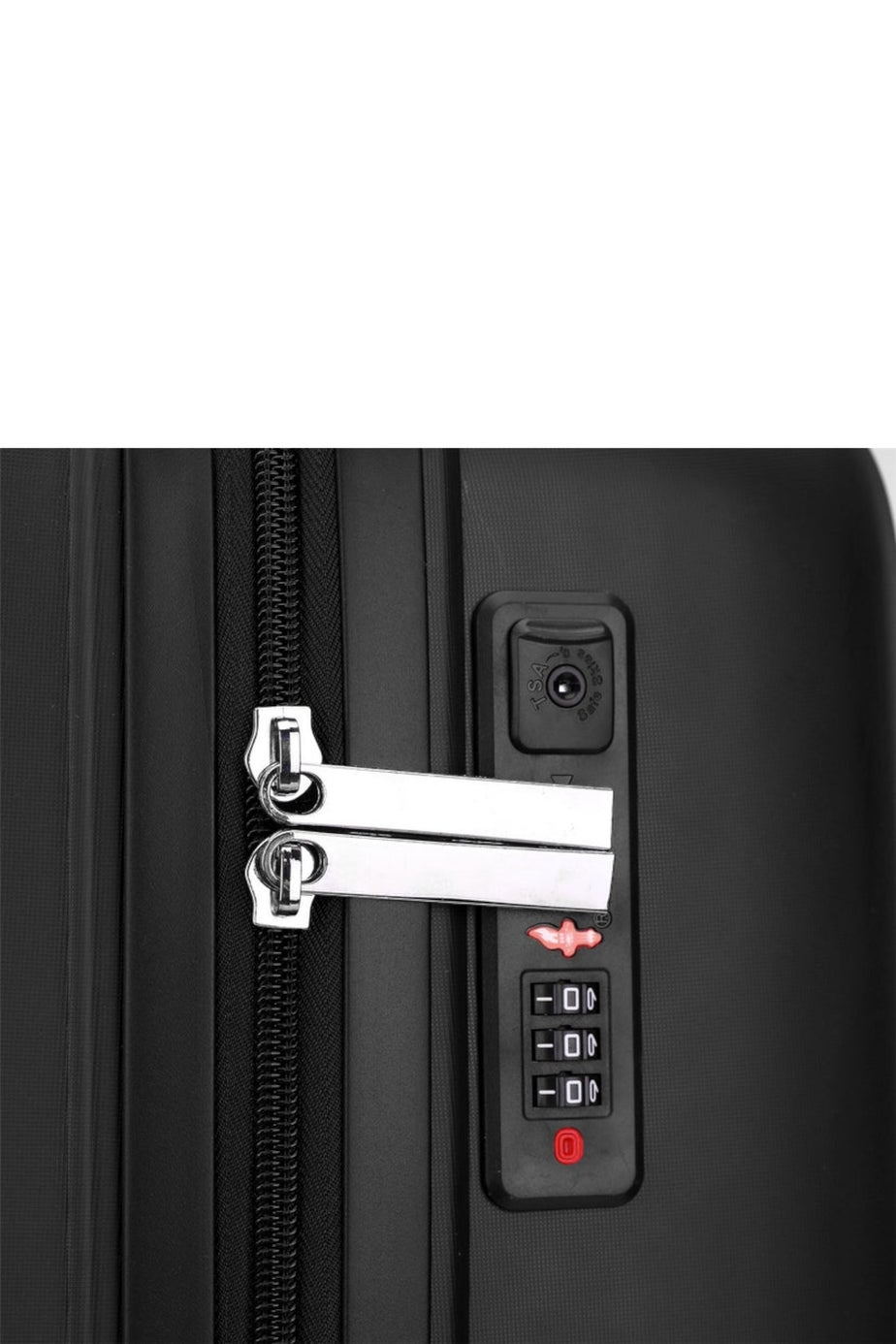 Infinity Luggage Black Hard Shell Suitcase TSA Travel