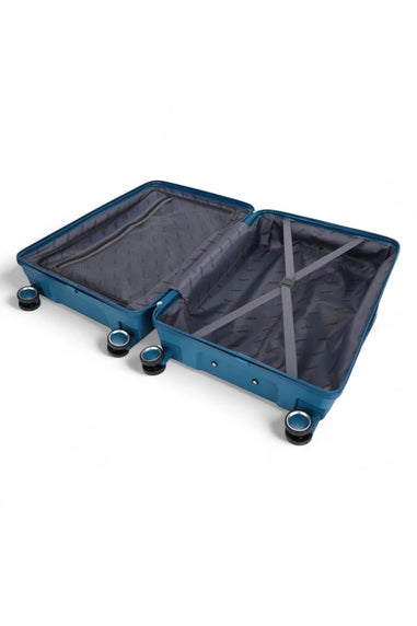 Infinity Luggage  Blue Hard Shell Teal Suitcase TSA Travel