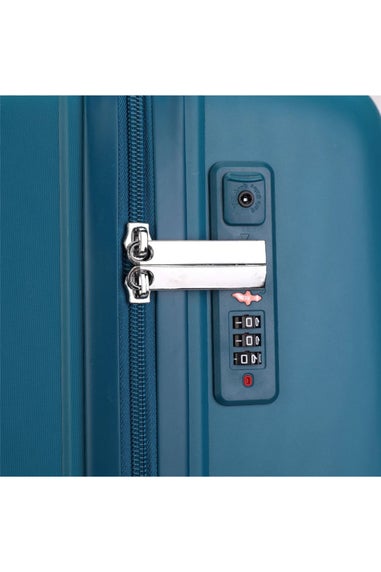 Infinity Luggage  Blue Hard Shell Teal Suitcase TSA Travel