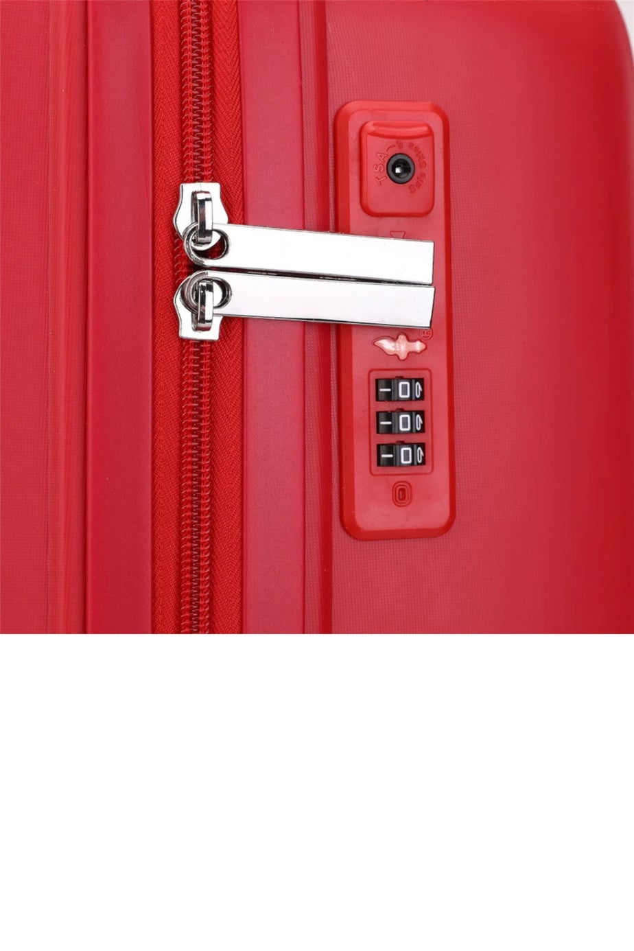 Infinity Luggage Red Hard Shell Suitcase TSA Travel