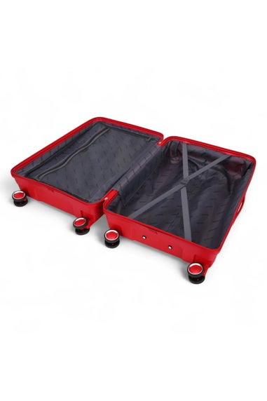 Infinity Luggage Red Hard Shell Suitcase TSA Travel