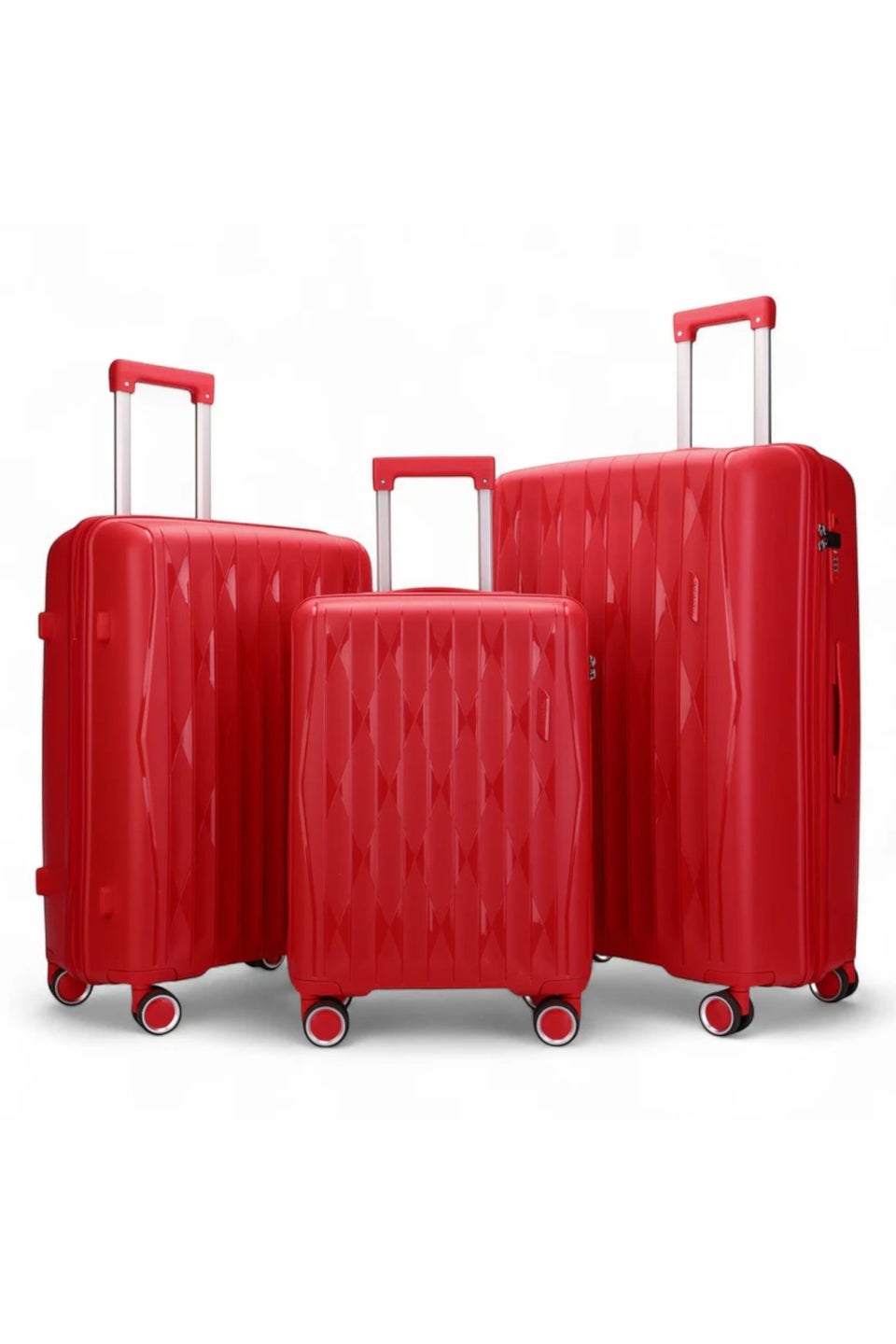 Infinity Luggage Red Hard Shell Suitcase TSA Travel