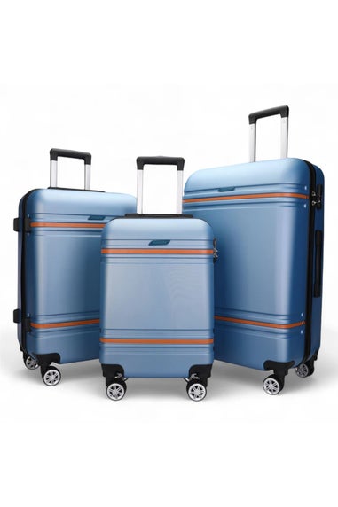 Infinity Luggage Navy Hard Shell Blue Modern Suitcase