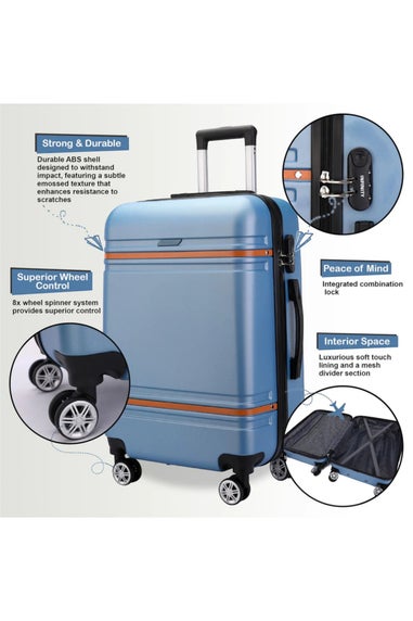 Infinity Luggage Navy Hard Shell Blue Modern Suitcase
