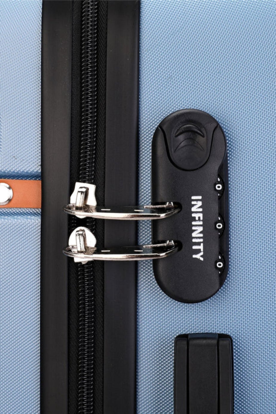 Infinity Luggage Navy Hard Shell Blue Modern Suitcase