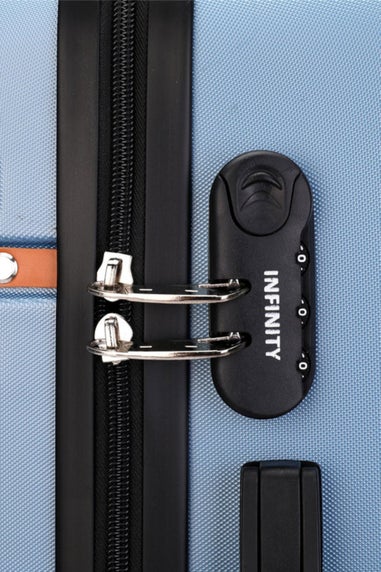 Infinity Luggage Navy Hard Shell Blue Modern Suitcase