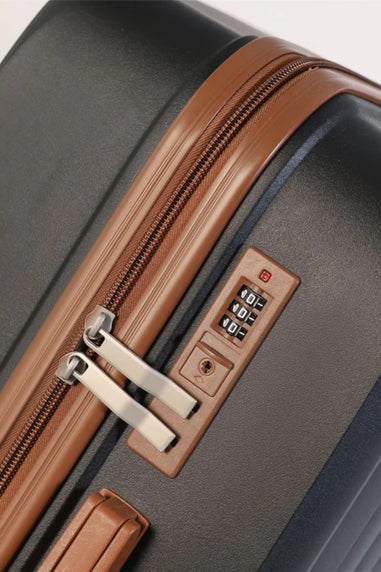 Infinity Luggage Black Hard Shell Strong Suitcase