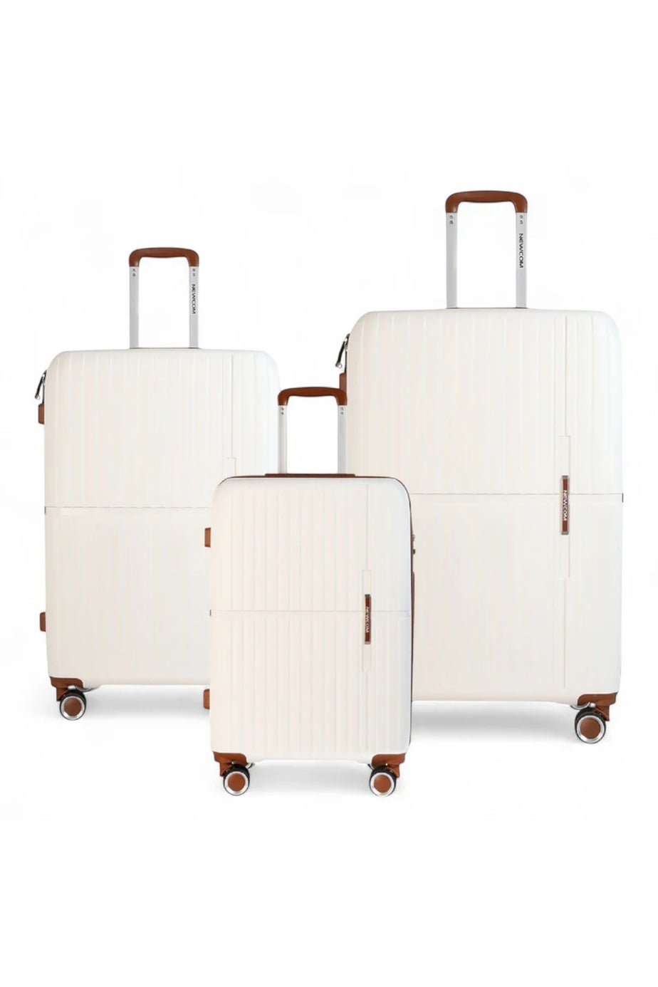 Infinity Luggage White Hard Shell Strong Suitcase