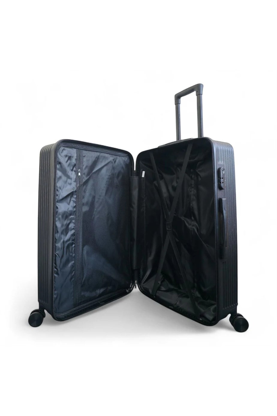 Infinity Luggage Black Hardshell Robust Suitcases