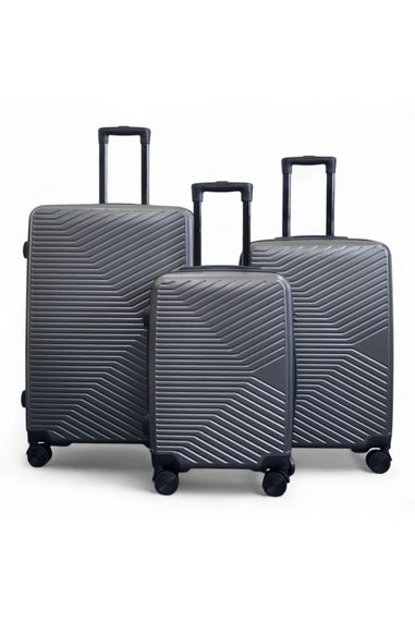 Infinity Luggage Grey Hardshell Robust Suitcases
