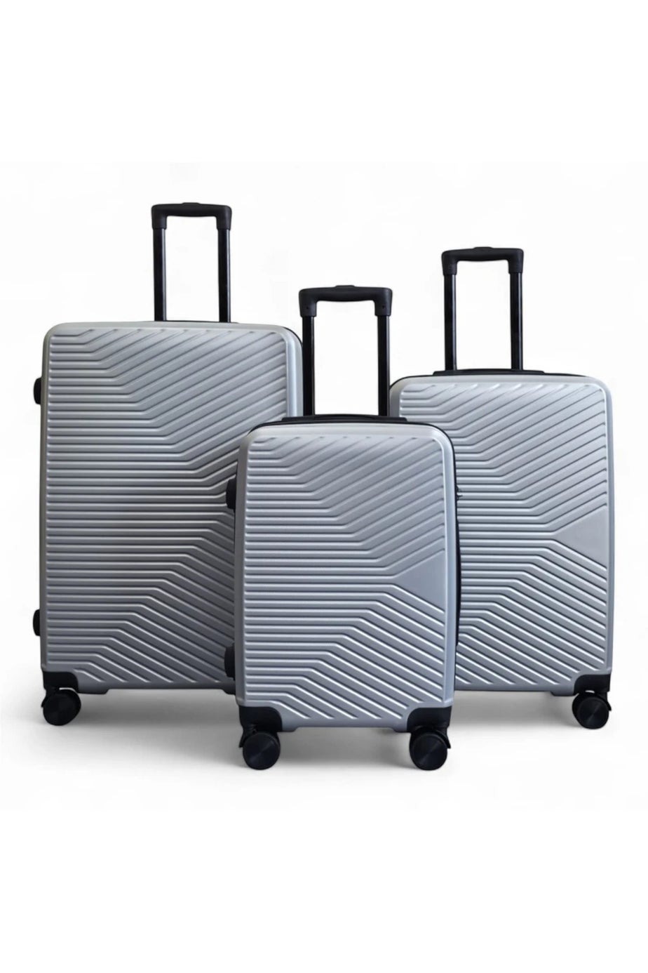 Infinity Luggage Silver Hardshell Robust Suitcases