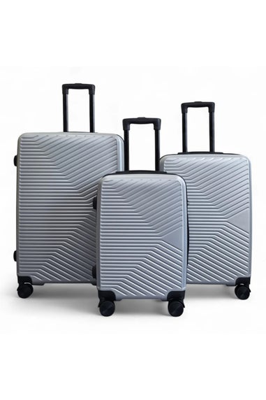 Infinity Luggage Silver Hardshell Robust Suitcases