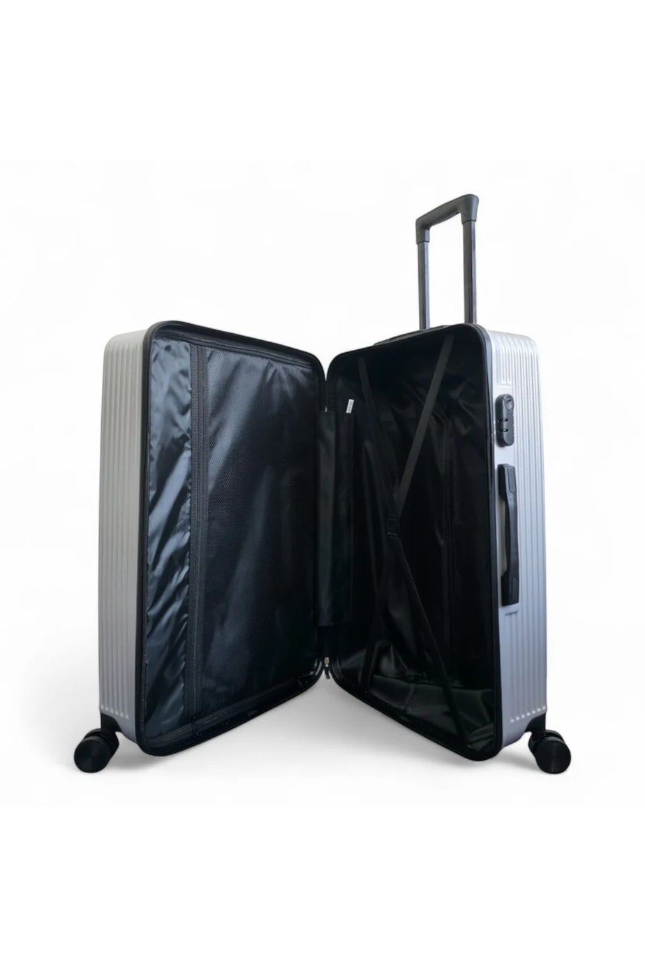 Infinity Luggage Silver Hardshell Robust Suitcases