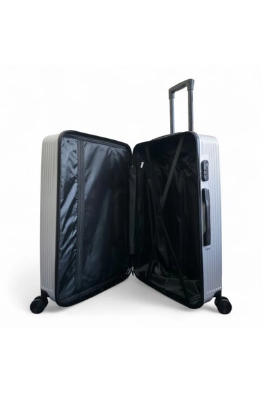 Infinity Luggage Silver Hardshell Robust Suitcases