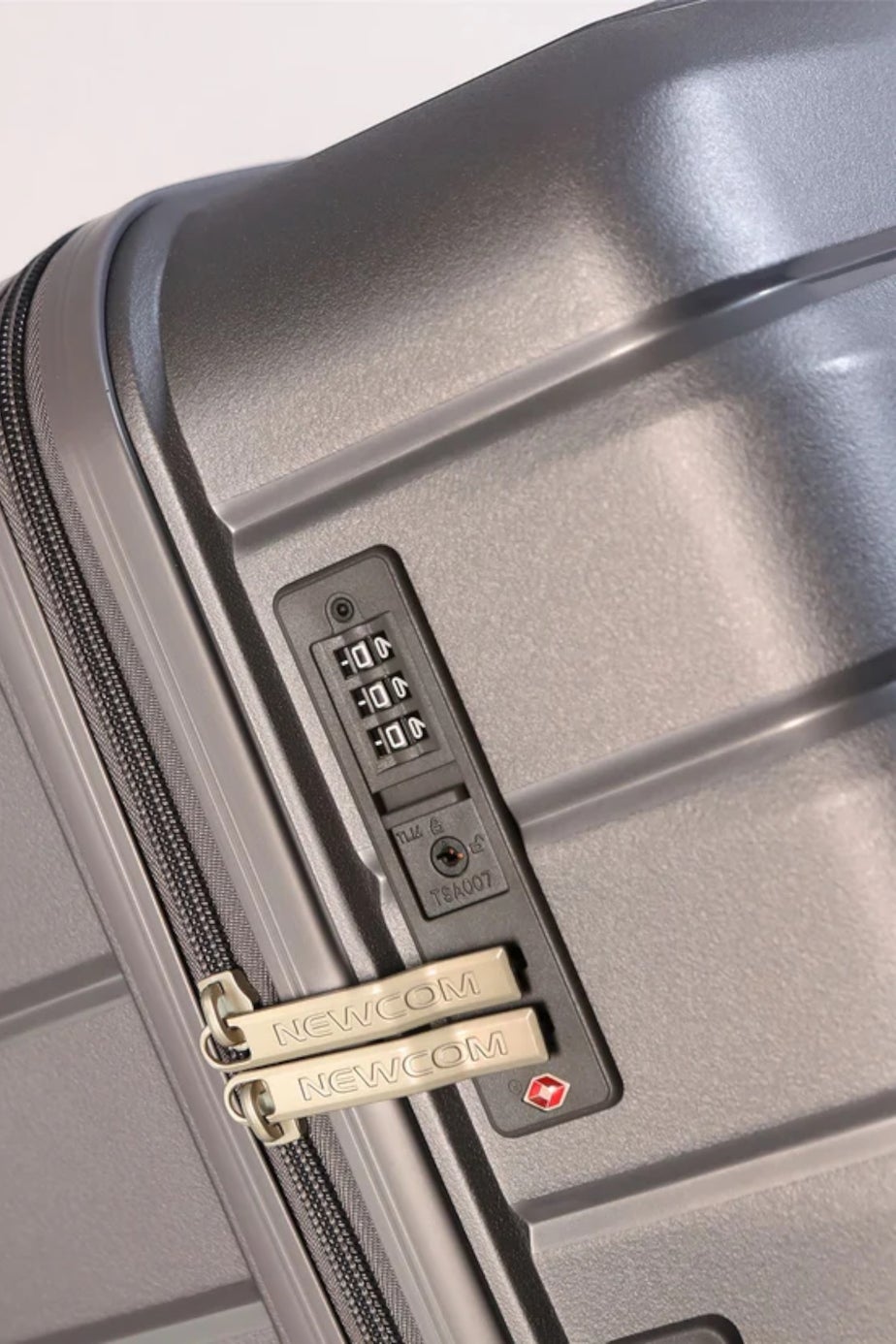 Infinity Luggage Grey Hard Shell TSA Smoke Strong Suitcase