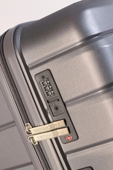 Infinity Luggage Grey Hard Shell TSA Smoke Strong Suitcase