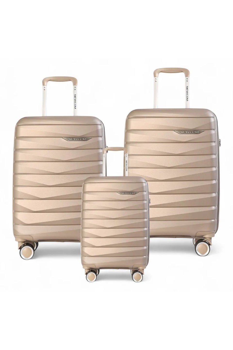 Infinity Luggage Champagne Beige Hard Shell TSA Strong Suitcase