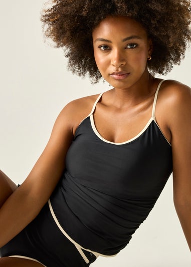 Regatta Black Kyra Tummy Control Tankini Top