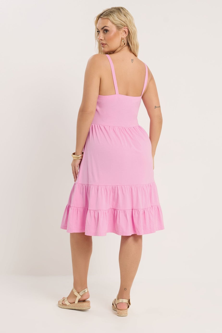 Yours Curve Pink Lace Beach Mini Dress