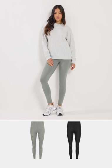 PixieGirl Petite 2 Pack Grey & Black Leggings