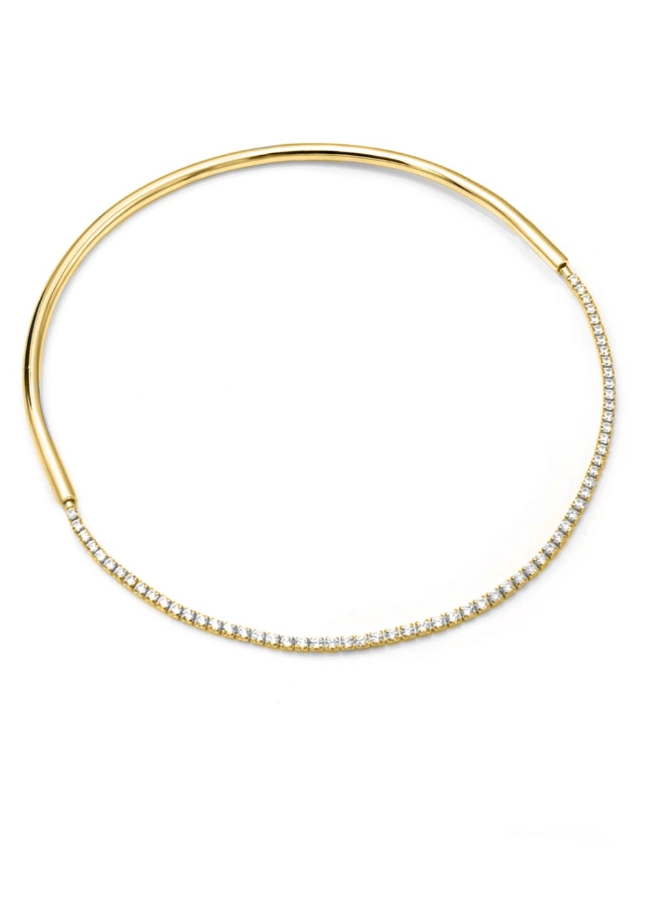 Say It With Yellow Gold Detachable Tennis Choker Necklace