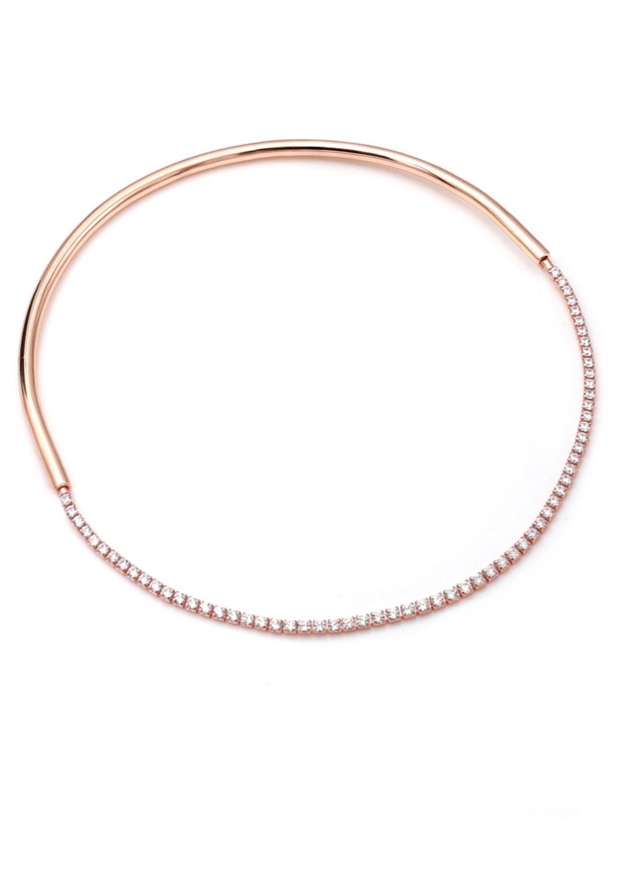 Say It With Rose Gold Detachable Tennis Choker Necklace