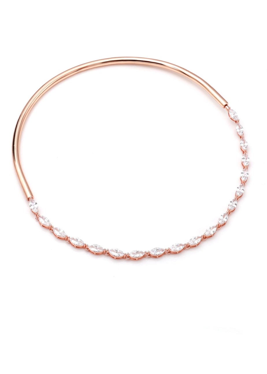 Say It With Rose Gold Detachable Oval Choker Necklace