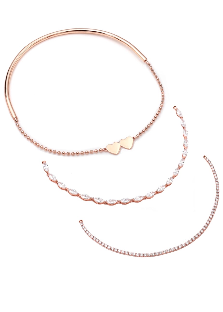 Say It With Rose Gold Detachable Choker Necklace Set