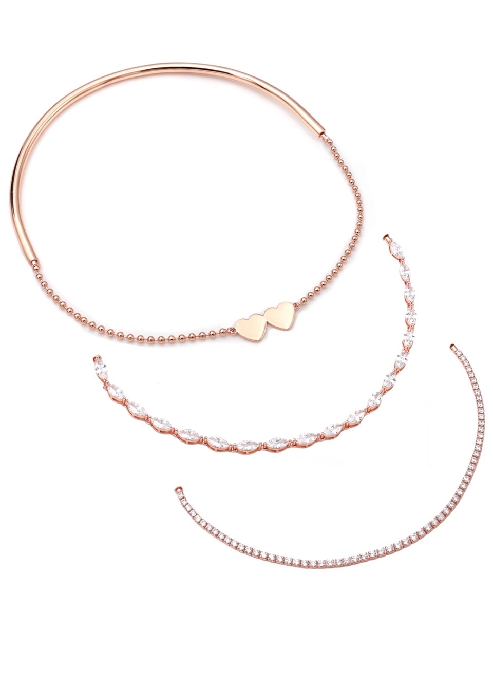 Say It With Rose Gold Detachable Choker Necklace Set