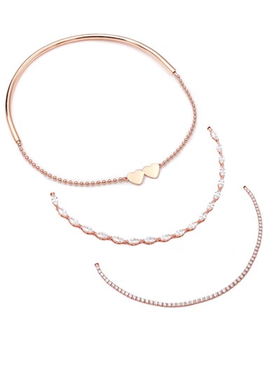 Say It With Rose Gold Detachable Choker Necklace Set