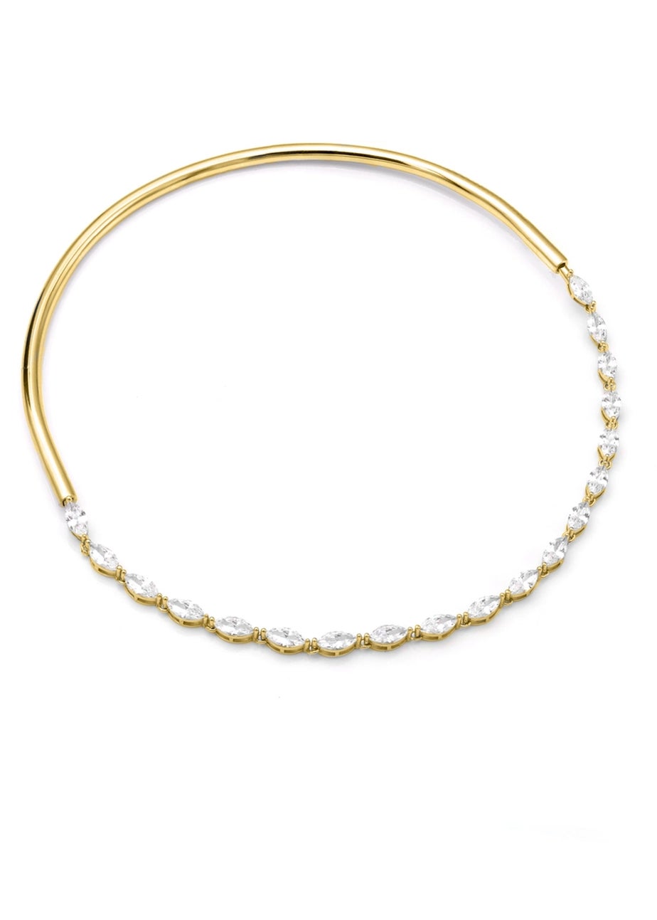 Say It With Yellow Gold Detachable Oval Choker Necklace