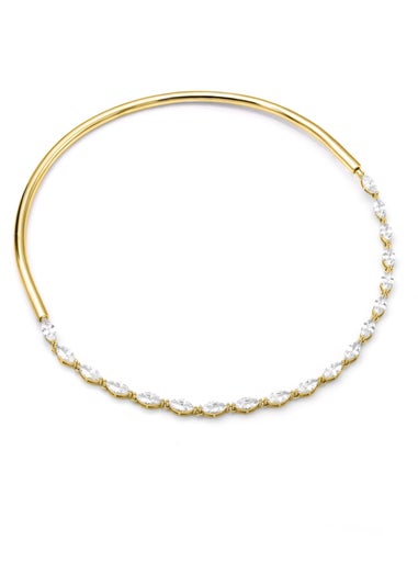 Say It With Yellow Gold Detachable Oval Choker Necklace
