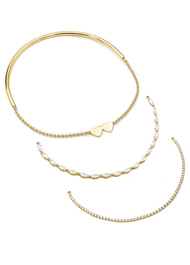 Say It With Yellow Gold Detachable Choker Necklace Set