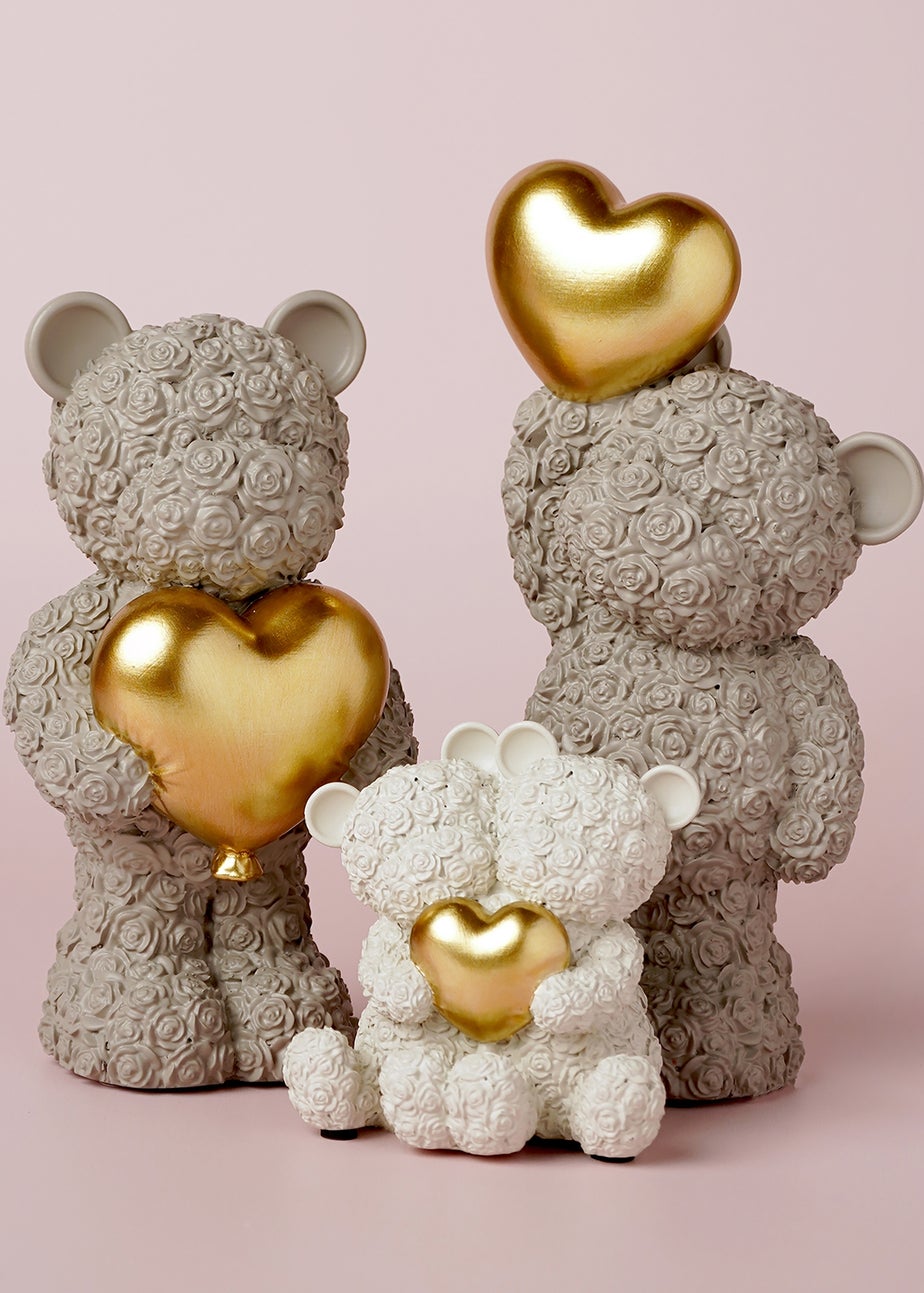 Love Is Sweet Grey Bear With Heart