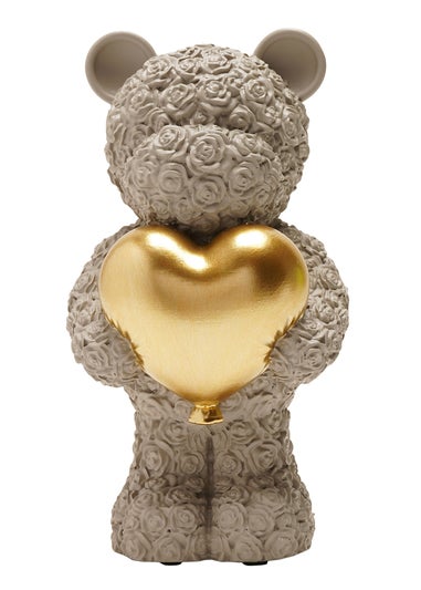 The Seasonal Gift Co. Love Is Sweet Grey Bear Holding Heart In Both Arms