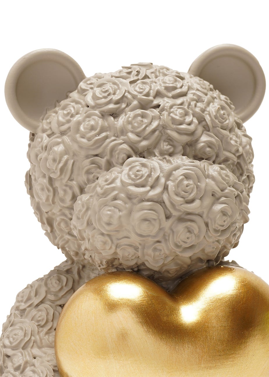 The Seasonal Gift Co. Love Is Sweet Grey Bear Holding Heart In Both Arms