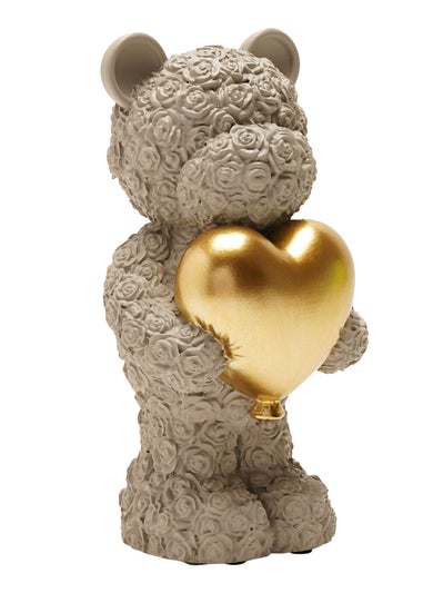 The Seasonal Gift Co. Love Is Sweet Grey Bear Holding Heart In Both Arms