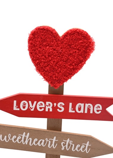 The Seasonal Gift Co. Love Is Sweet Red & Brown Love Signpost