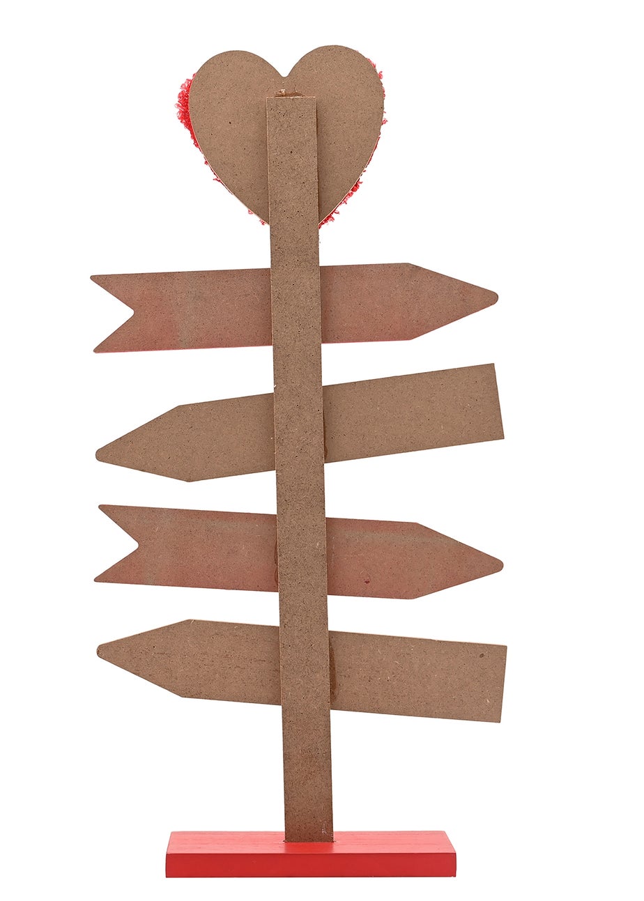 The Seasonal Gift Co. Love Is Sweet Red & Brown Love Signpost