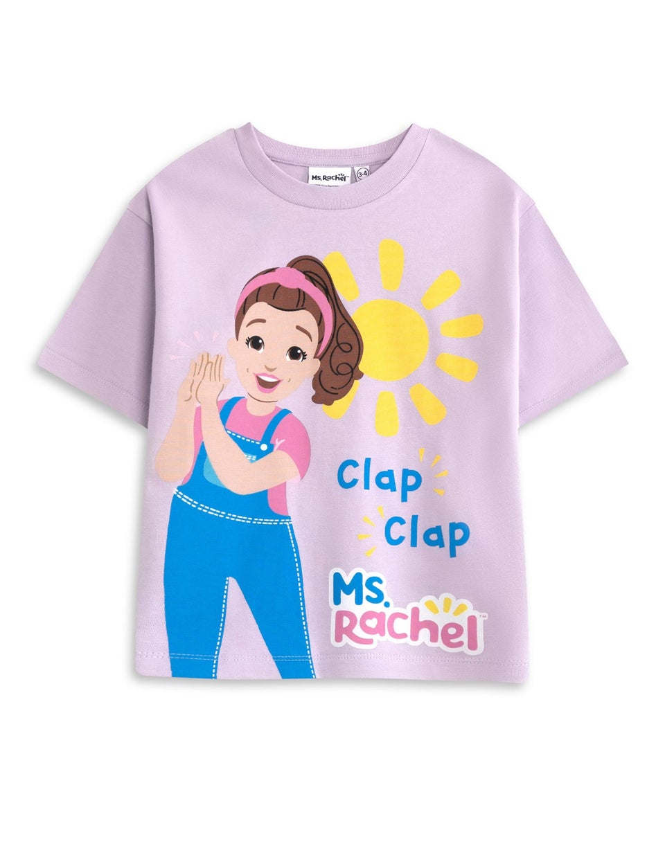 Vanilla Underground Ms. Rachel Girls Pink Clap Clap T-Shirt (12 mnths - 5 years)