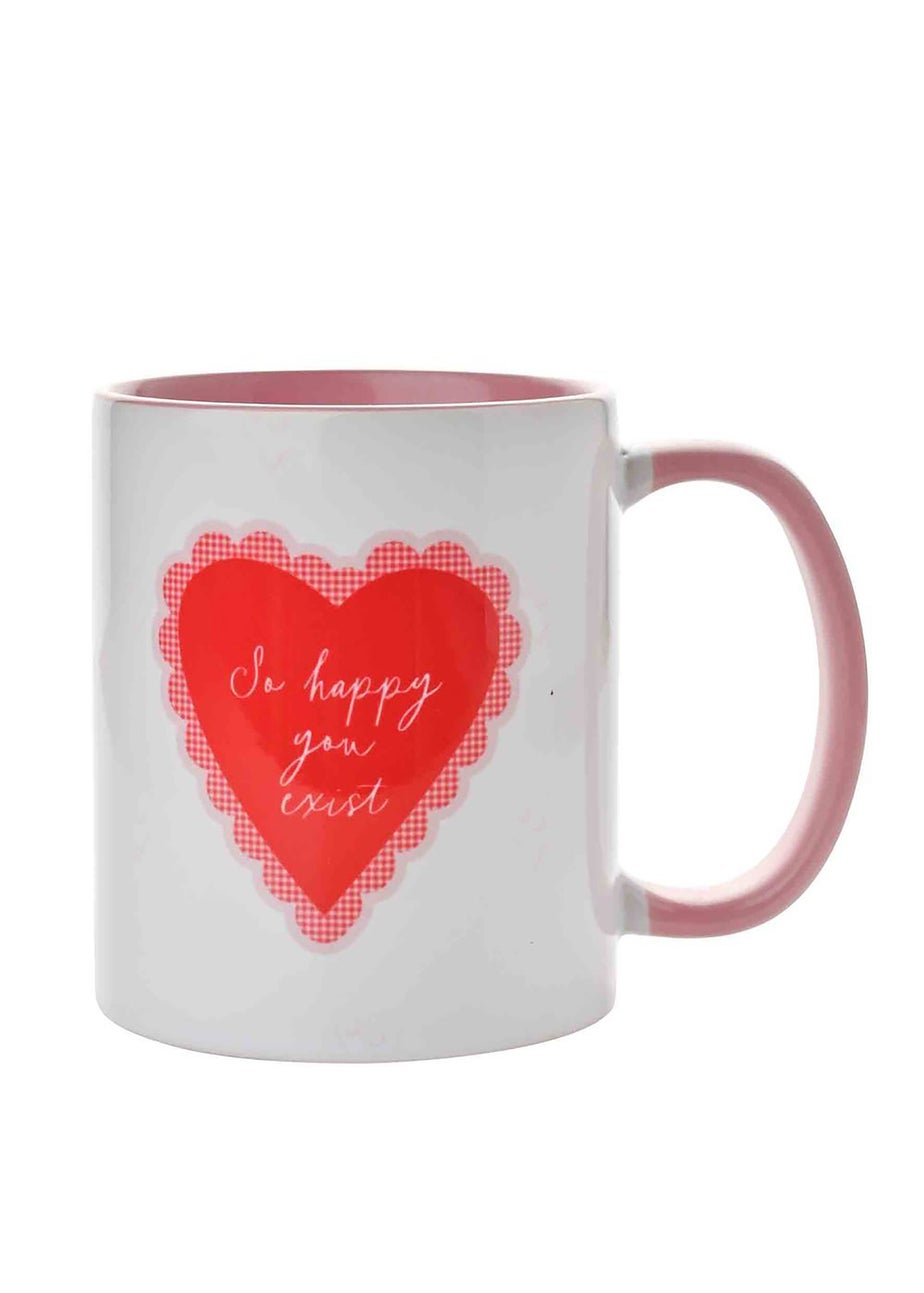 The Seasonal Gift Co. Love Is Sweet Pink Handled 11oz Mug So Happy You Exist