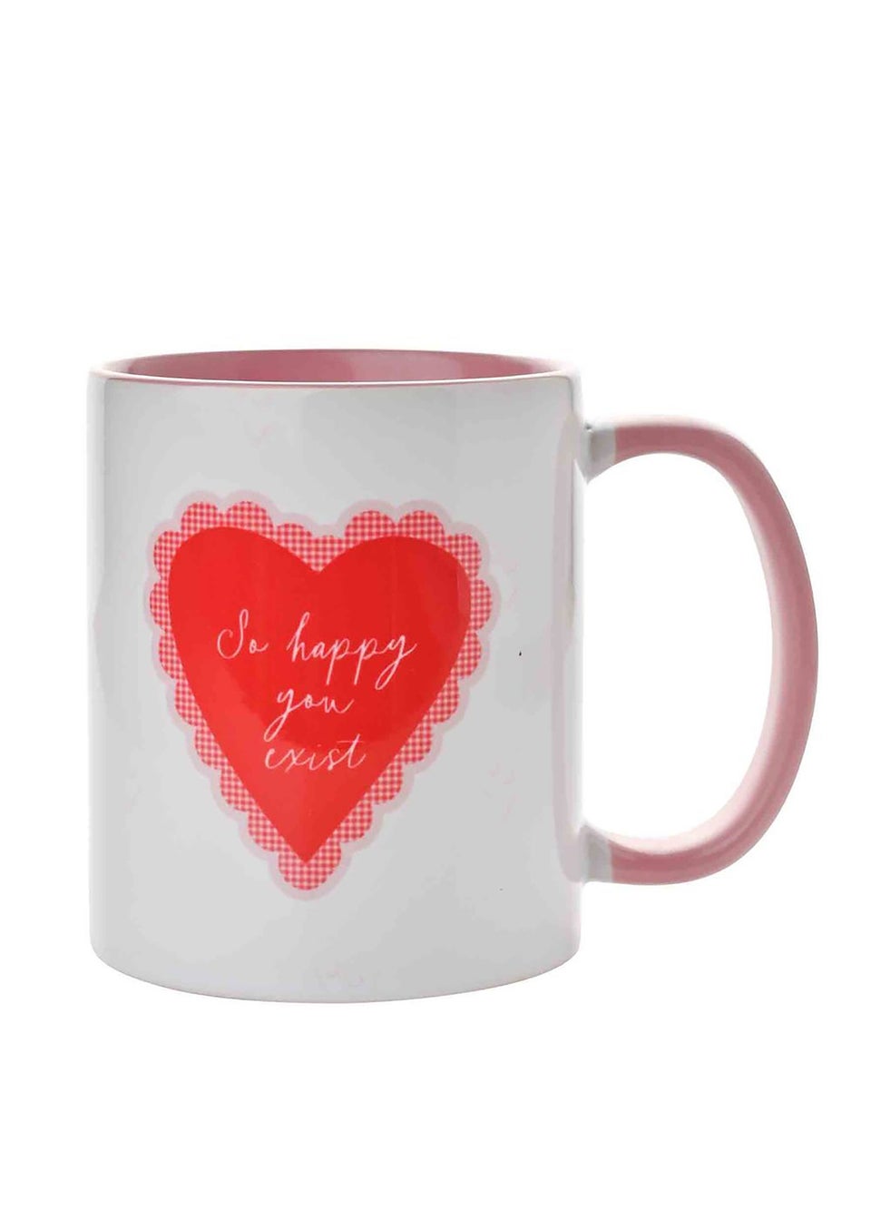 The Seasonal Gift Co. Love Is Sweet Pink Handled 11oz Mug So Happy You Exist