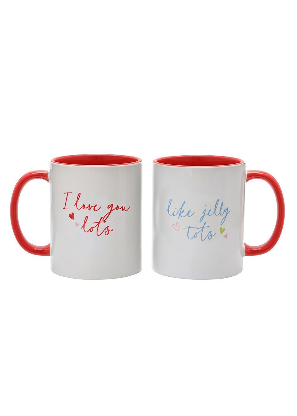 The Seasonal Gift Co. Love Is Sweet Pair of 11oz Red Mugs I Love You Lots ... Like Jelly Tots