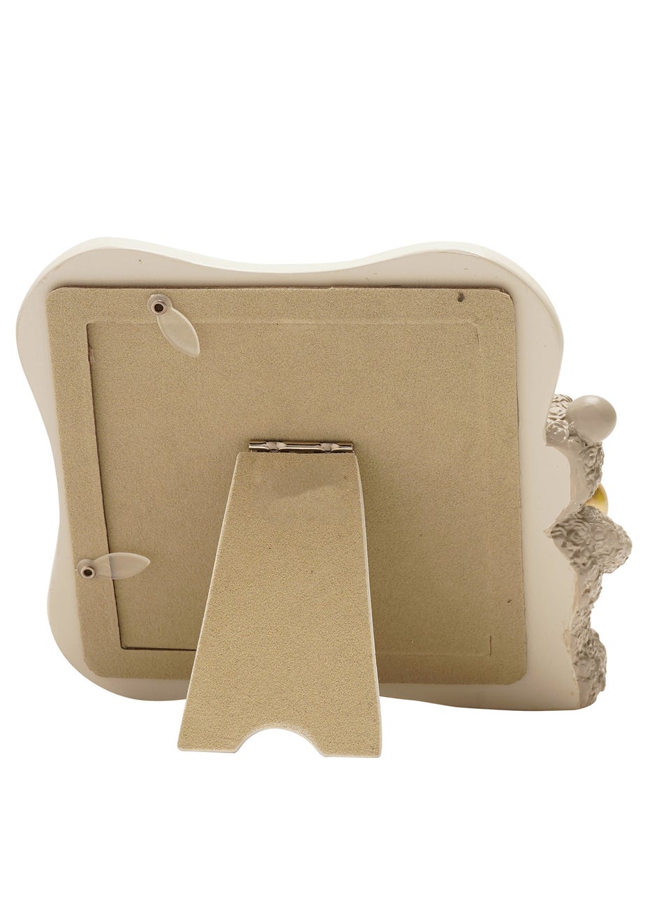 The Seasonal Gift Co. Love Is Sweet White Square Photo Frame 4" x 4" Baby Bear Holding A Heart