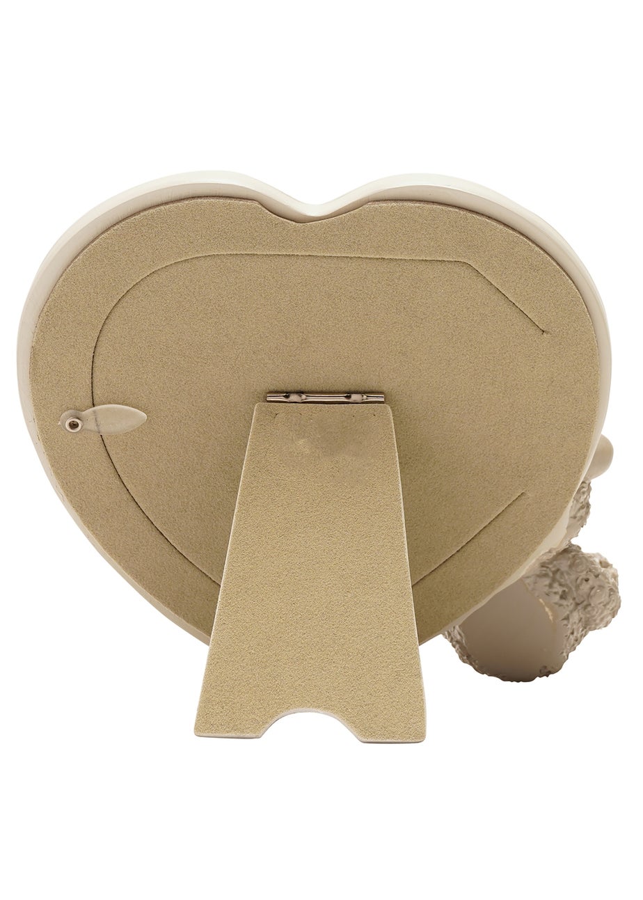 The Seasonal Gift Co. Love Is Sweet White Heart Photo Frame 4" x 4" Baby Bear